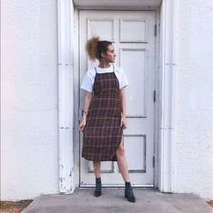 UO plaid midi dress
